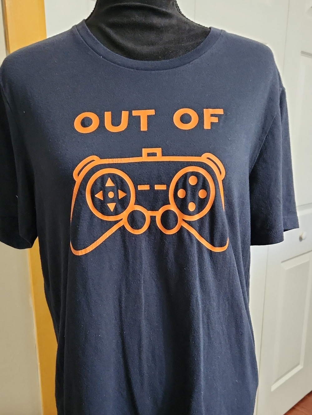 Out Of Control Graphic Short Sleeve Tee - Navy/Orange